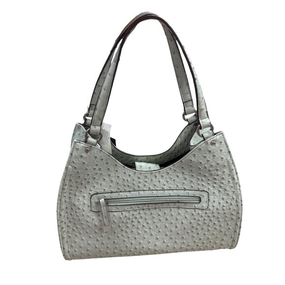 Mondani NY Womens Mint Green Ostrich-Embossed Handbag Purse SKU 7229 - Picture 8 of 11